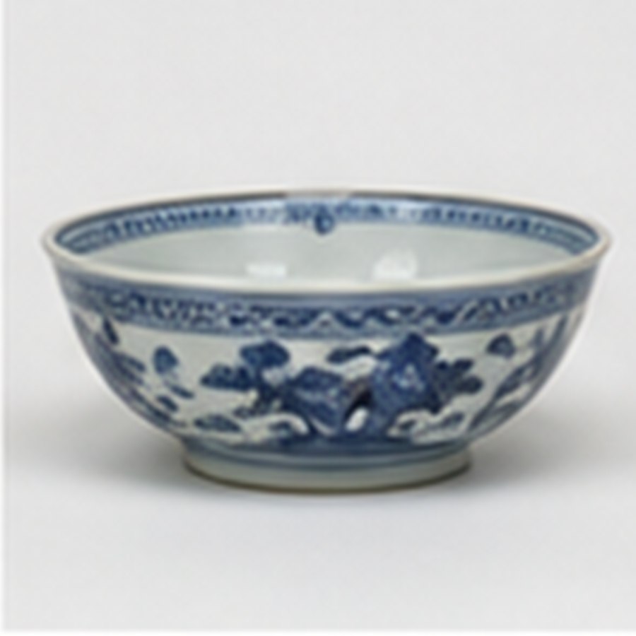 传世青花笔筒 · 品相完整