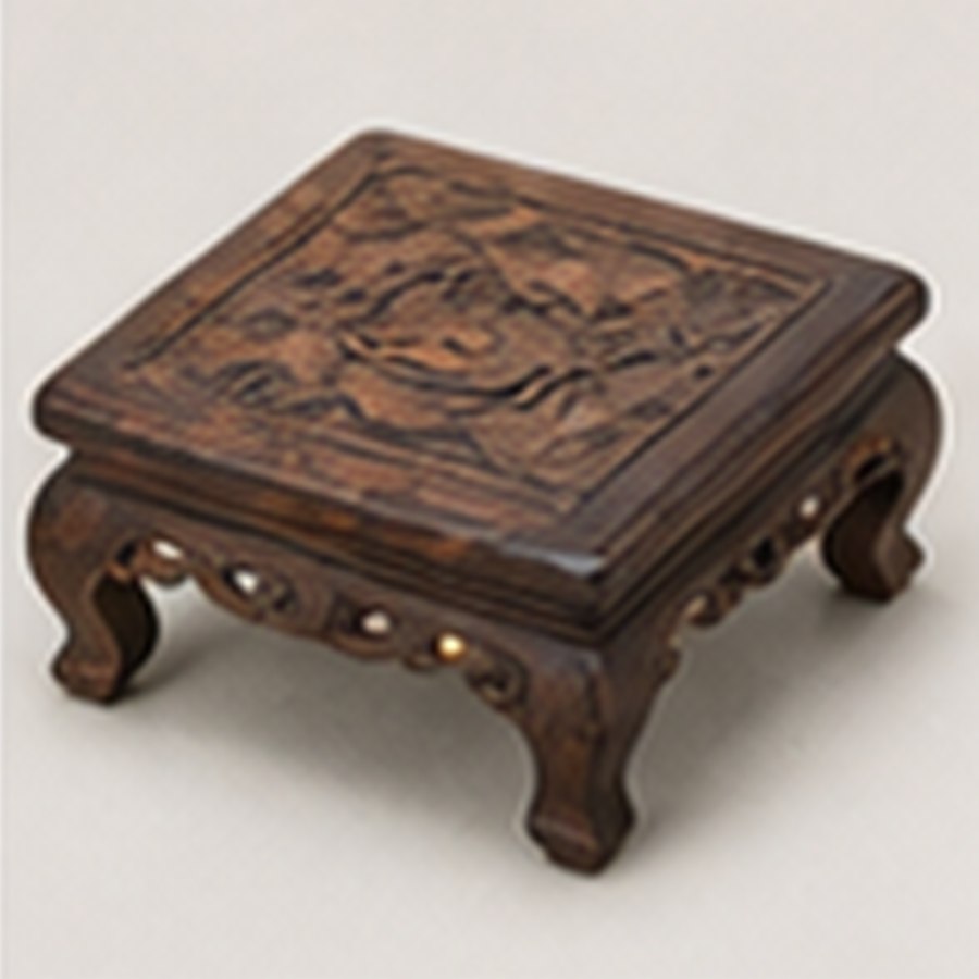 精品文房木座 · 包浆自然