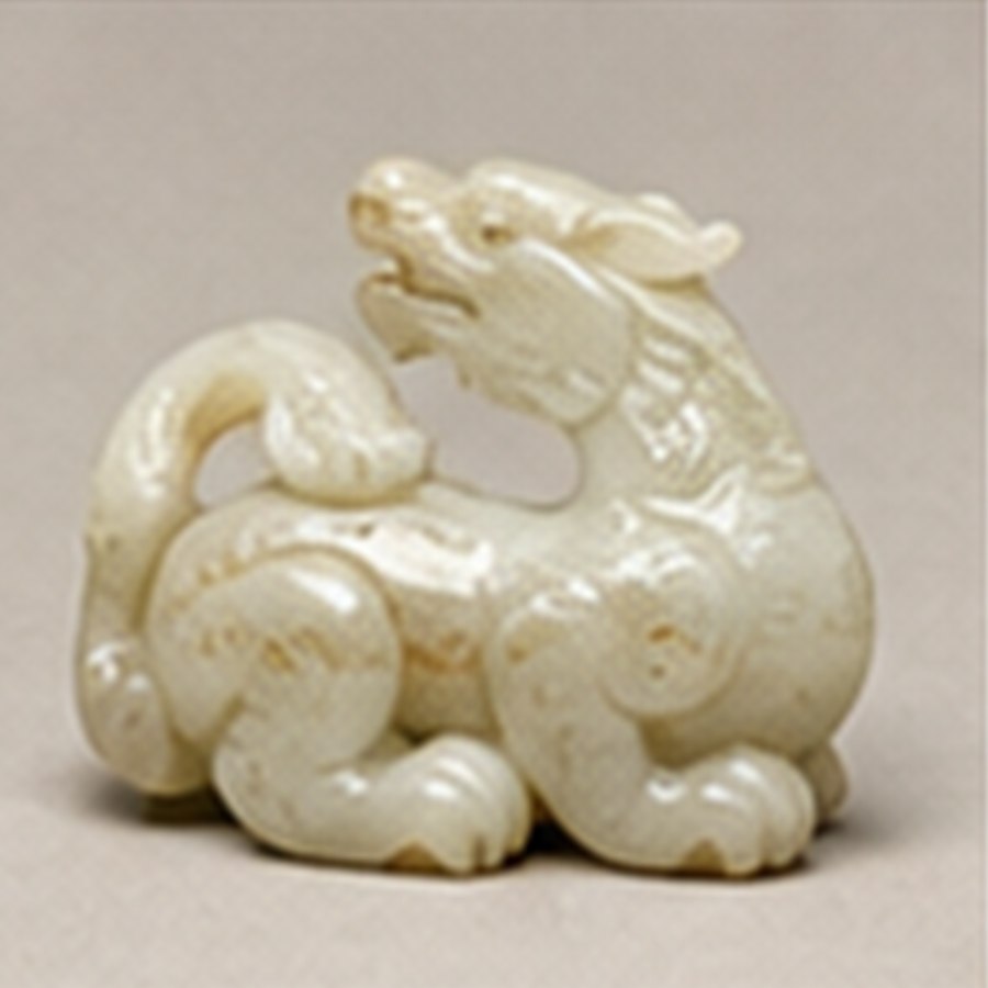 雅藏白玉童子把件 · 色泽温润