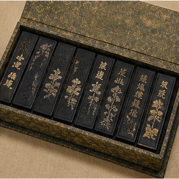 雅藏书画纂刻水墨竹石图品相完整